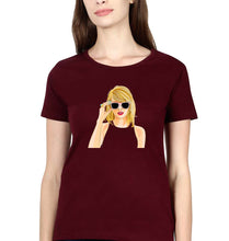 Load image into Gallery viewer, Taylor Swift T-Shirt for Women-Maroon-Ektarfa.online
