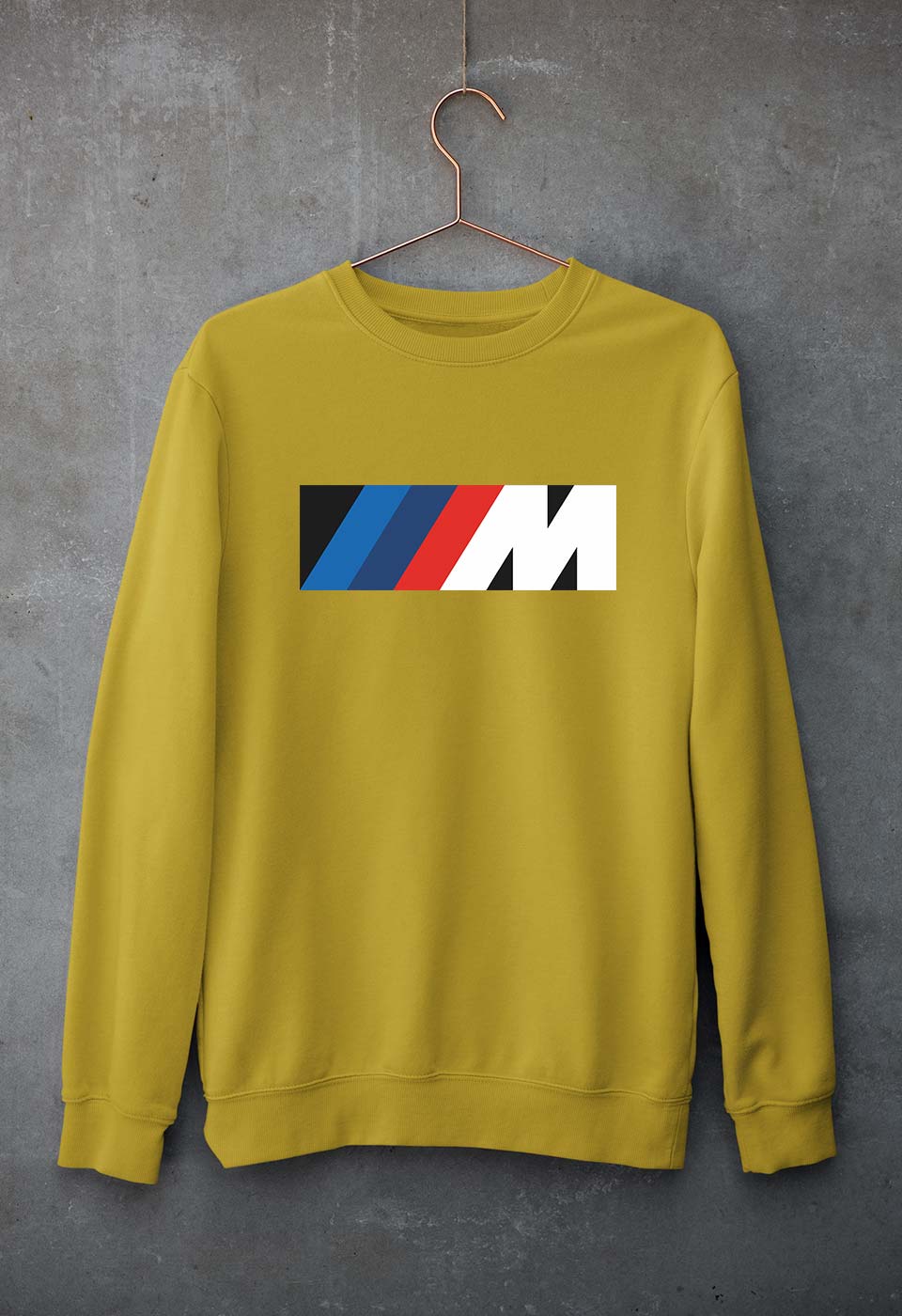 BMW Unisex Sweatshirt for Men/Women-Mustard Yellow-Ektarfa.online