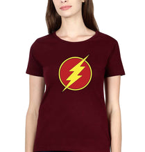 Load image into Gallery viewer, Flash Superhero T-Shirt for Women-Maroon-Ektarfa.online
