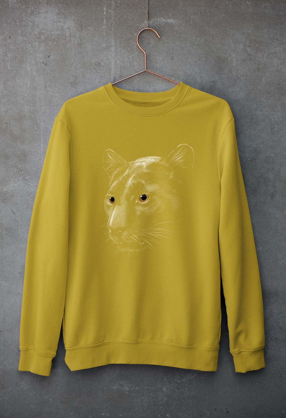 Black Panther Unisex Sweatshirt for Men/Women-Mustard Yellow-Ektarfa.online