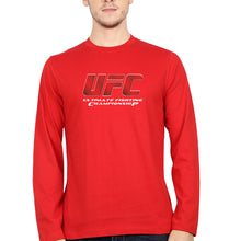 Load image into Gallery viewer, UFC Full Sleeves T-Shirt for Men-Red-Ektarfa.online
