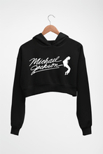 Load image into Gallery viewer, Michael Jackson Crop HOODIE FOR WOMEN-Black-Ektarfa.online
