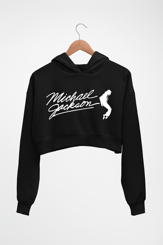 Michael Jackson Crop HOODIE FOR WOMEN-Black-Ektarfa.online