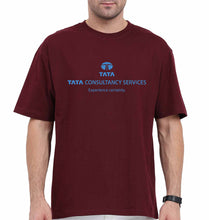 Load image into Gallery viewer, TCS Oversized T-Shirt for Men-Maroon-Ektarfa.online
