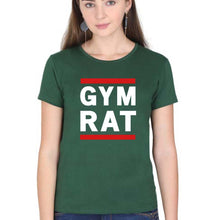 Load image into Gallery viewer, Gym Rat T-Shirt for Women-Dark Green-Ektarfa.online
