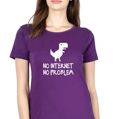 Internet T-Shirt for Women-Purple-Ektarfa.online