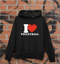 Load image into Gallery viewer, I Love Volleyball Unisex Hoodie for Men/Women-Black-Ektarfa.online
