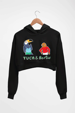 Load image into Gallery viewer, Tuca &amp; Bertie Crop HOODIE FOR WOMEN-Black-Ektarfa.online
