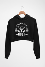 Load image into Gallery viewer, Golf Crop HOODIE FOR WOMEN-Black-Ektarfa.online
