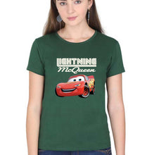 Load image into Gallery viewer, Lightning McQueen T-Shirt for Women-Dark Green-Ektarfa.online
