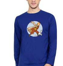 Load image into Gallery viewer, Tintin Full Sleeves T-Shirt for Men-Royal Blue-Ektarfa.online
