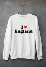 Load image into Gallery viewer, I Love England Unisex Sweatshirt for Men/Women-White-Ektarfa.online
