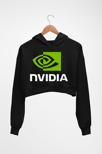 Nvidia Crop HOODIE FOR WOMEN-Black-Ektarfa.online