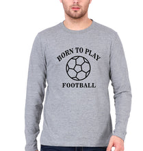 Load image into Gallery viewer, Play Football Full Sleeves T-Shirt for Men-Grey Melange-Ektarfa.online
