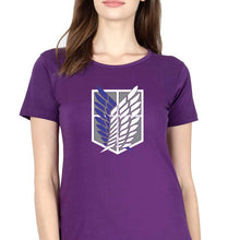 Load image into Gallery viewer, Attack on Titan T-Shirt for Women-Purple-Ektarfa.online
