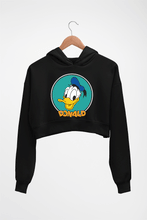 Load image into Gallery viewer, Donald Duck Crop HOODIE FOR WOMEN-Black-Ektarfa.online
