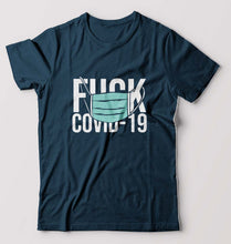 Load image into Gallery viewer, Fuck Covid T-Shirt for Men-Petrol Blue-Ektarfa.online
