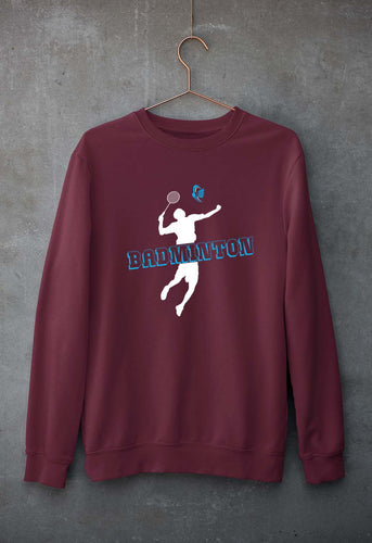 Badminton Unisex Sweatshirt for Men/Women-Maroon-Ektarfa.online
