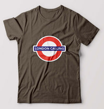 Load image into Gallery viewer, London Calling T-Shirt for Men-Olive Green-Ektarfa.online
