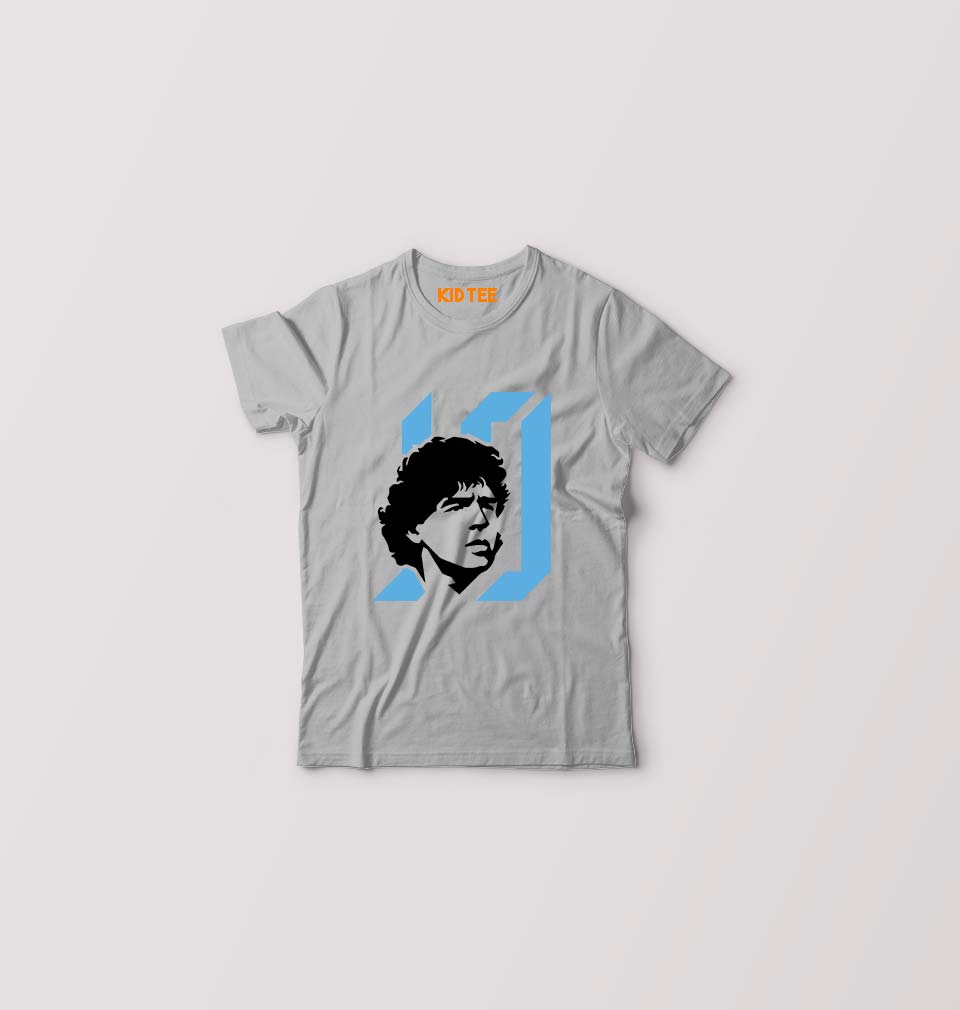 Diego Maradona Kids T-Shirt for Boy/Girl-Grey-Ektarfa.online
