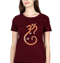 Load image into Gallery viewer, Ganpati JI(Ganesh) T-Shirt for Women-Maroon-Ektarfa.online
