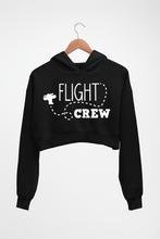 Load image into Gallery viewer, Flight Crew Crop HOODIE FOR WOMEN-Black-Ektarfa.online
