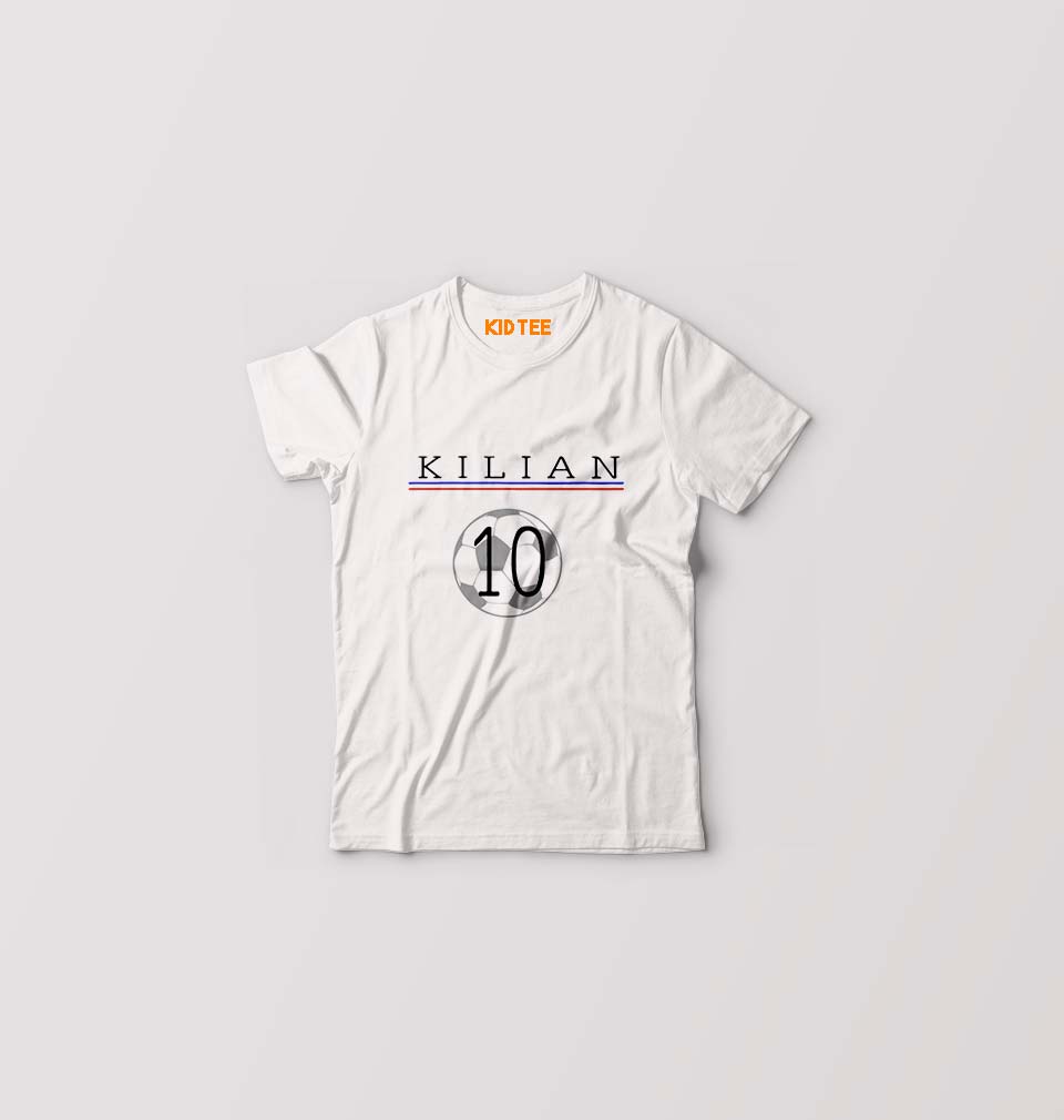 Kylian Mbappé Kids T-Shirt for Boy/Girl-White-Ektarfa.online