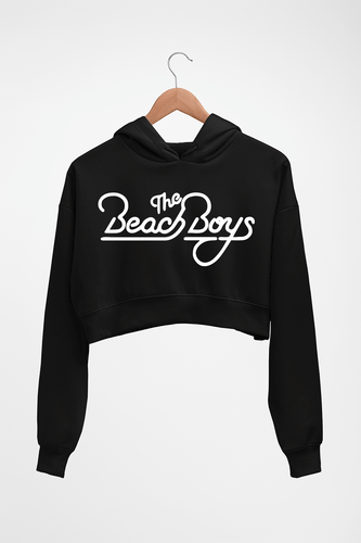 The Beach Boys Crop HOODIE FOR WOMEN-Black-Ektarfa.online