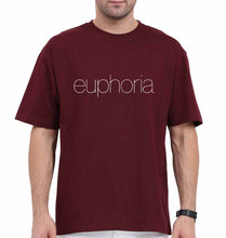 Load image into Gallery viewer, Euphoria Oversized T-Shirt for Men-Maroon-Ektarfa.online
