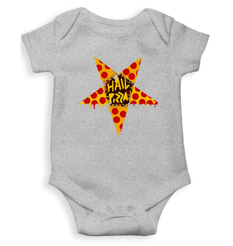 Hail Pizza Kids Romper For Baby Boy/Girl-0-5 Months(18 Inches)-Grey-Ektarfa.online