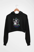 Load image into Gallery viewer, Psychedelic Ganesha Crop HOODIE FOR WOMEN-Black-Ektarfa.online
