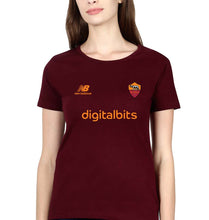 Load image into Gallery viewer, A.S. Roma 2021-22 T-Shirt for Women-Maroon-Ektarfa.online
