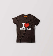 Load image into Gallery viewer, I Love Mumbai Kids T-Shirt for Boy/Girl-Coffee Brown-Ektarfa.online
