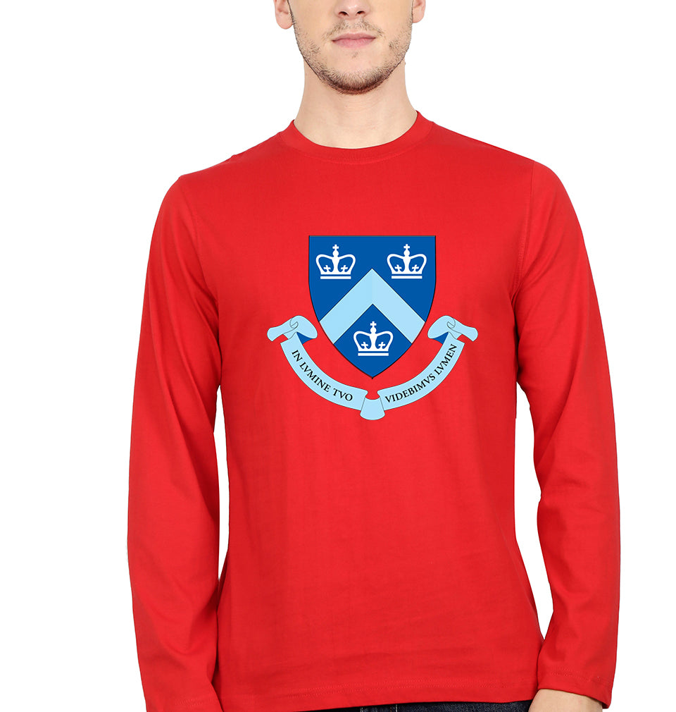 Columbia University Full Sleeves T-Shirt for Men-Red-Ektarfa.online