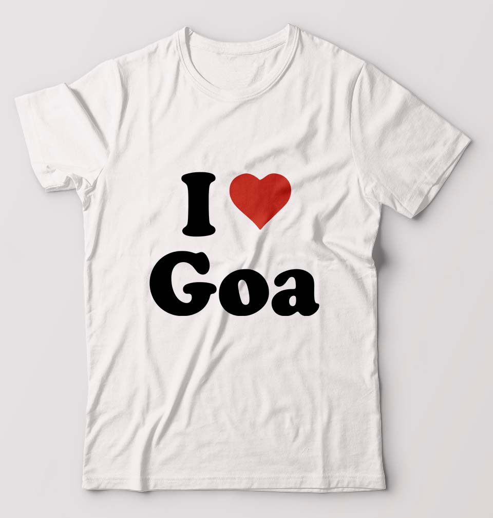 I Love Goa T-Shirt for Men-White-Ektarfa.online