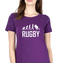 Load image into Gallery viewer, Rugby Evolution T-Shirt for Women-Purple-Ektarfa.online
