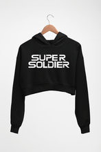 Load image into Gallery viewer, Super Soldier Crop HOODIE FOR WOMEN-Black-Ektarfa.online
