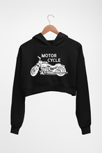 Load image into Gallery viewer, Motorcycle Crop HOODIE FOR WOMEN-Black-Ektarfa.online

