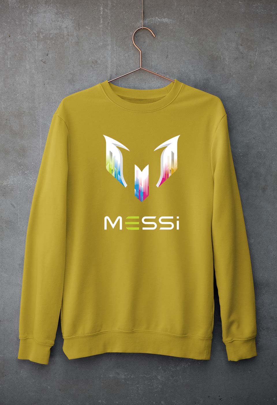 Messi Unisex Sweatshirt for Men/Women-Mustard Yellow-Ektarfa.online