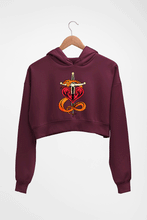 Load image into Gallery viewer, Shawn Michaels (WWE) Crop HOODIE FOR WOMEN-Maroon-Ektarfa.online
