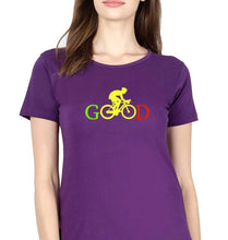 Load image into Gallery viewer, Cycling Good T-Shirt for Women-Purple-Ektarfa.online
