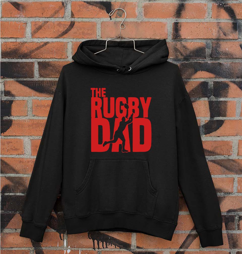 Rugby Dad Unisex Hoodie for Men/Women-Black-Ektarfa.online