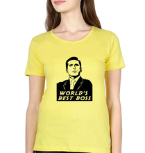 Load image into Gallery viewer, Michael Scott Best Boss T-Shirt for Women-Yellow-Ektarfa.online
