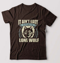 Load image into Gallery viewer, Wolf T-Shirt for Men-Coffee Brown-Ektarfa.online
