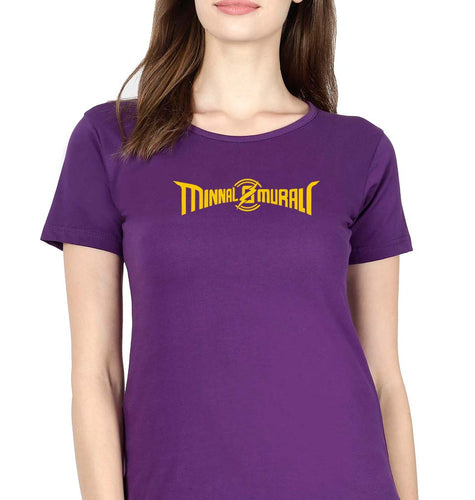 Minnal Murali T-Shirt for Women-Purple-Ektarfa.online