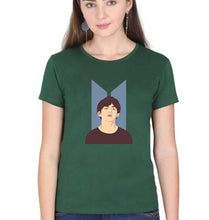 Load image into Gallery viewer, V-BTS(K-Pop) T-Shirt for Women-Dark Green-Ektarfa.online
