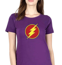 Load image into Gallery viewer, Flash Superhero T-Shirt for Women-Purple-Ektarfa.online
