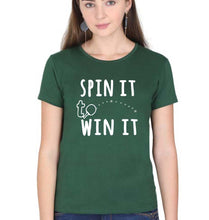 Load image into Gallery viewer, Table Tennie (TT) T-Shirt for Women-Dark Green-Ektarfa.online
