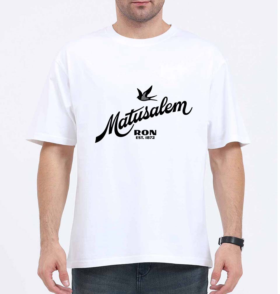 Ron-Matusalem Oversized T-Shirt for Men-White-Ektarfa.online