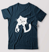 Load image into Gallery viewer, Cat T-Shirt for Men-Petrol Blue-Ektarfa.online
